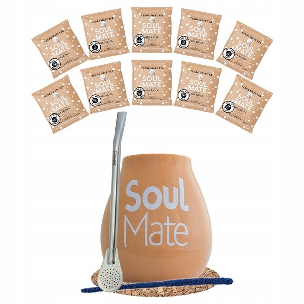 Zestaw Yerba Soul Mate 500g 10x50g Tykwa Bombilla