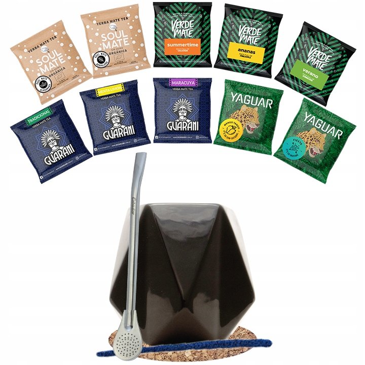 Zestaw startowy Yerba Mate Tykwa Diamante 10x50g