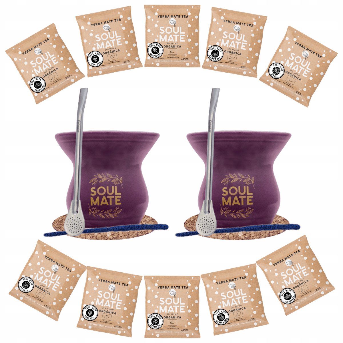 Zestaw Yerba Soul MATE 500 g DLA DWOJGA 10x50 g