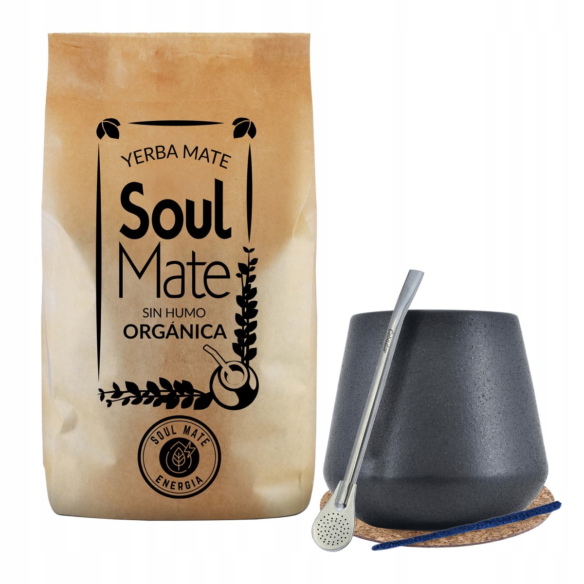 ZESTAW STARTOWY DO YERBA MATE BOMBILLA MATERO 500g
