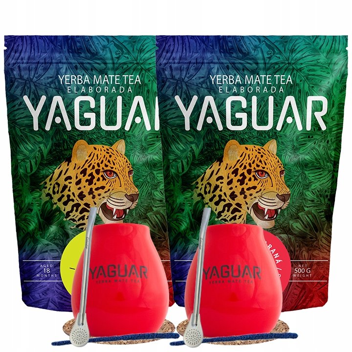 Zestaw Yerba Mate Yaguar dla dwojga 2x0,5kg 1kg