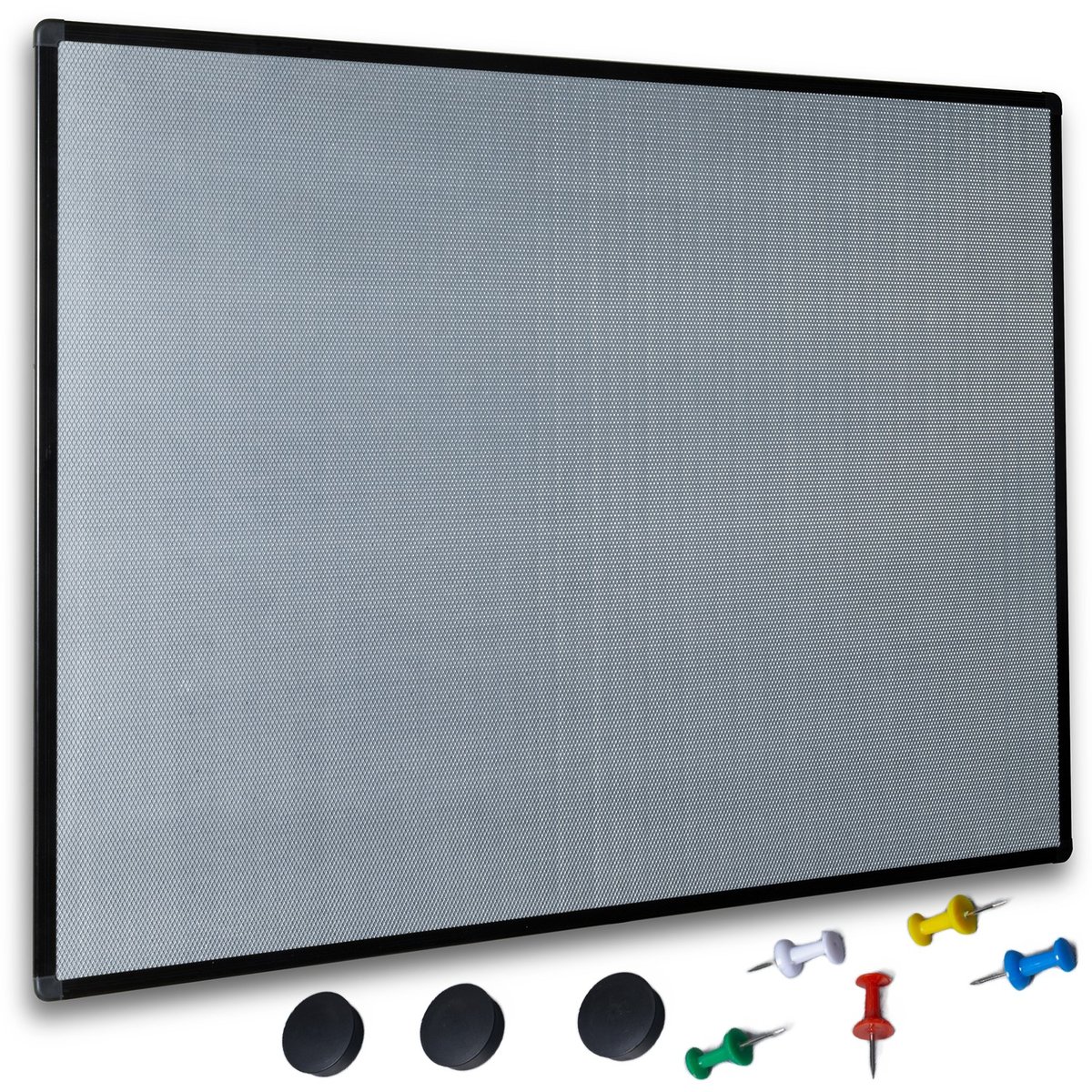 Tablica magnetyczna na pinezki i magnesy 120x90 w ramie czarnej aluminiowej PinMag + 5 pinezek i 3 magnesy!
