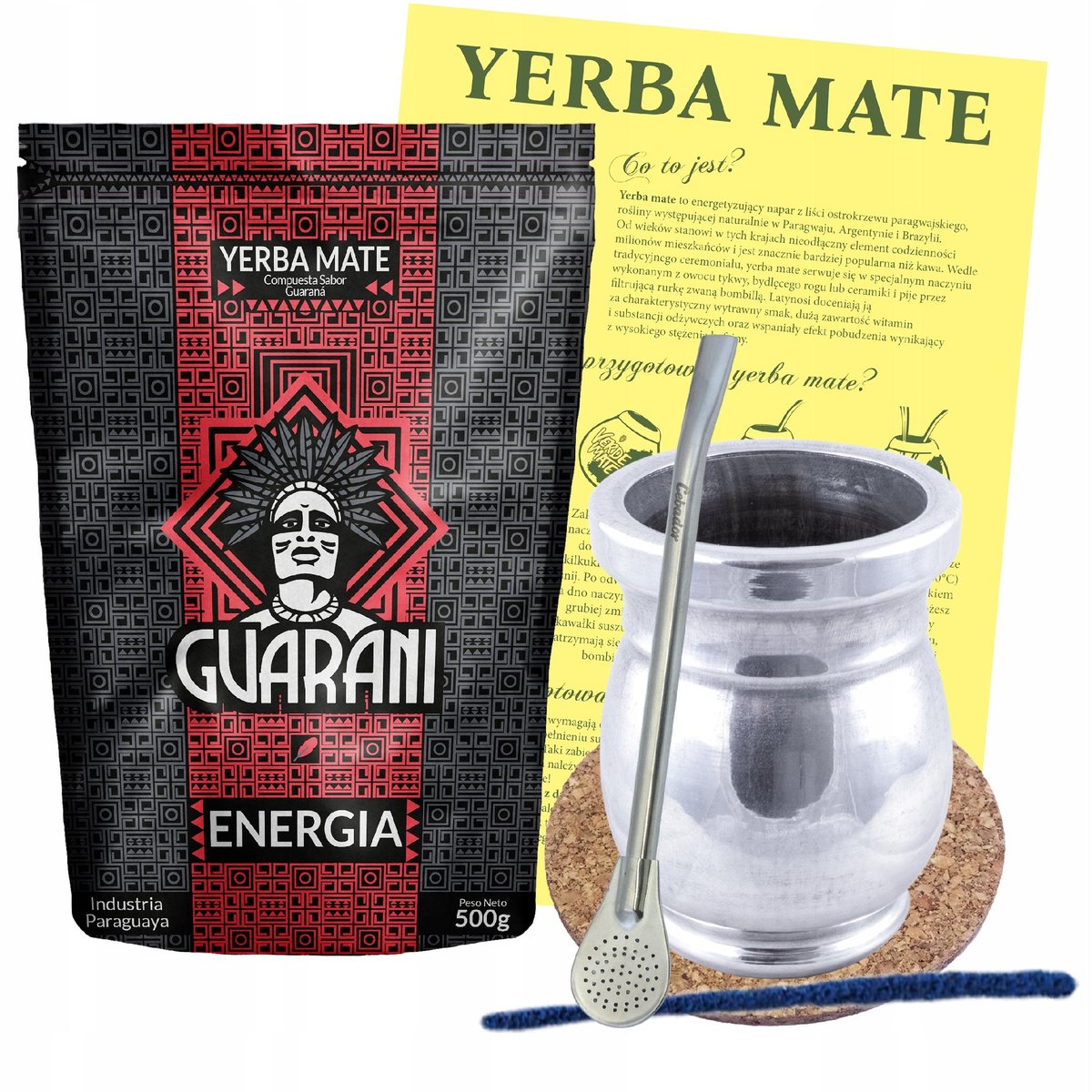 Yerba Guarani Energia 500g + akcesoria Palo Santo