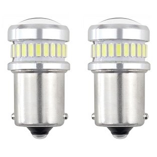 CANBUS AMiO Led 3014 24smd + 3030 6smd 1156 (r5w, r10w) p21 white 12v/24v AMI-02448