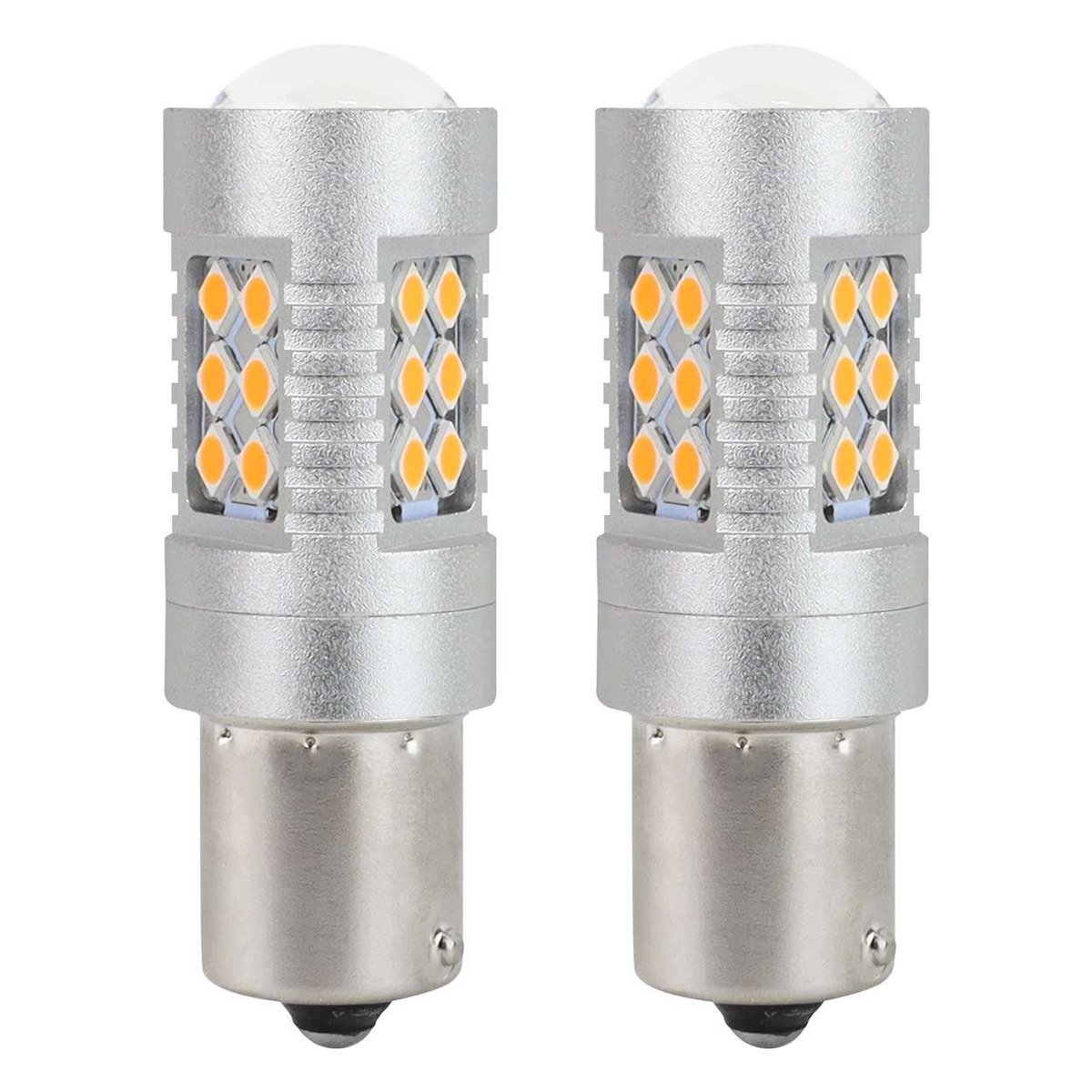 CANBUS AMiO Żarówki led 24smd 3030 1156 py21w) pomarańczowa 12v/24v