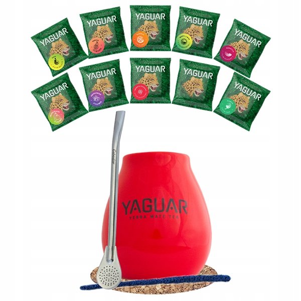 Zestaw Yerba Mate Yaguar 500g Tykwa Bombilla 10x50