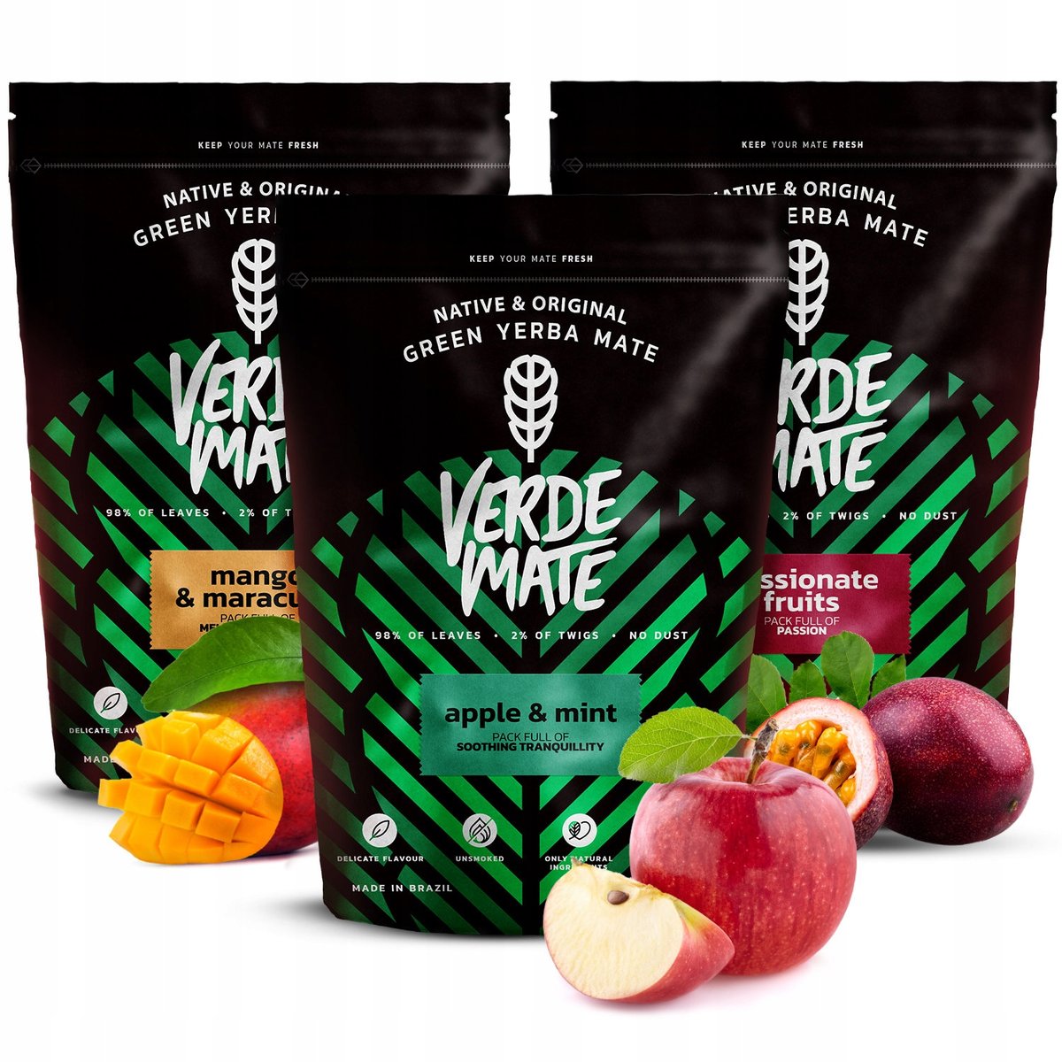 Zestaw Yerba Mate Green Owocowe 3x500g na start