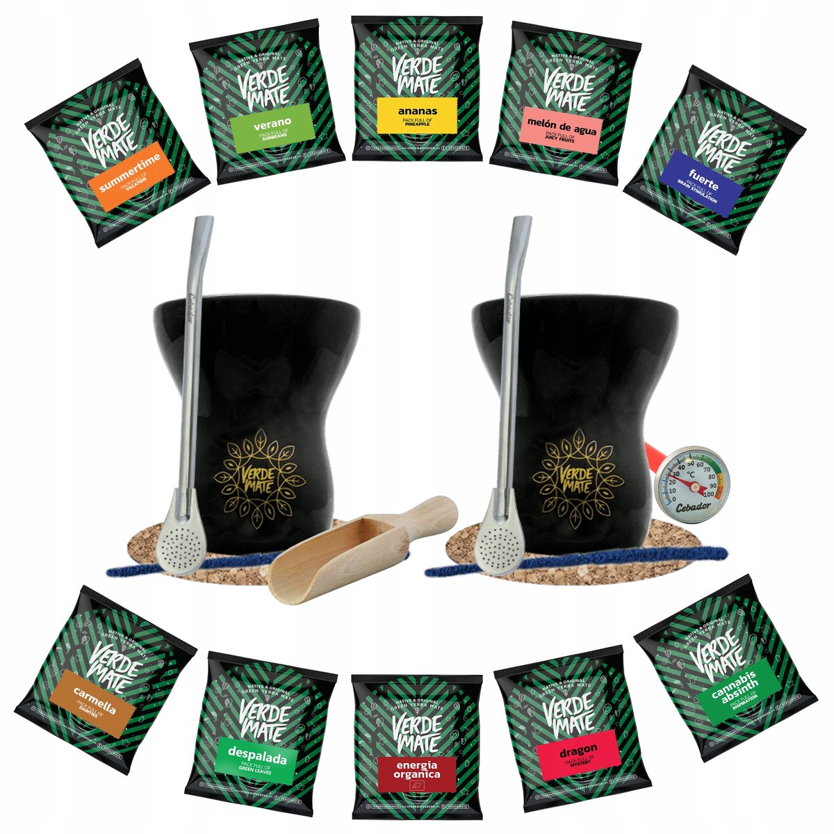 Zestaw Yerba VERDE MATE GREEN 500g akcesoria