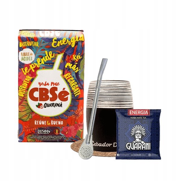Zestaw Yerba Mate CBSe Guarani 500g Bombilla Tykwa