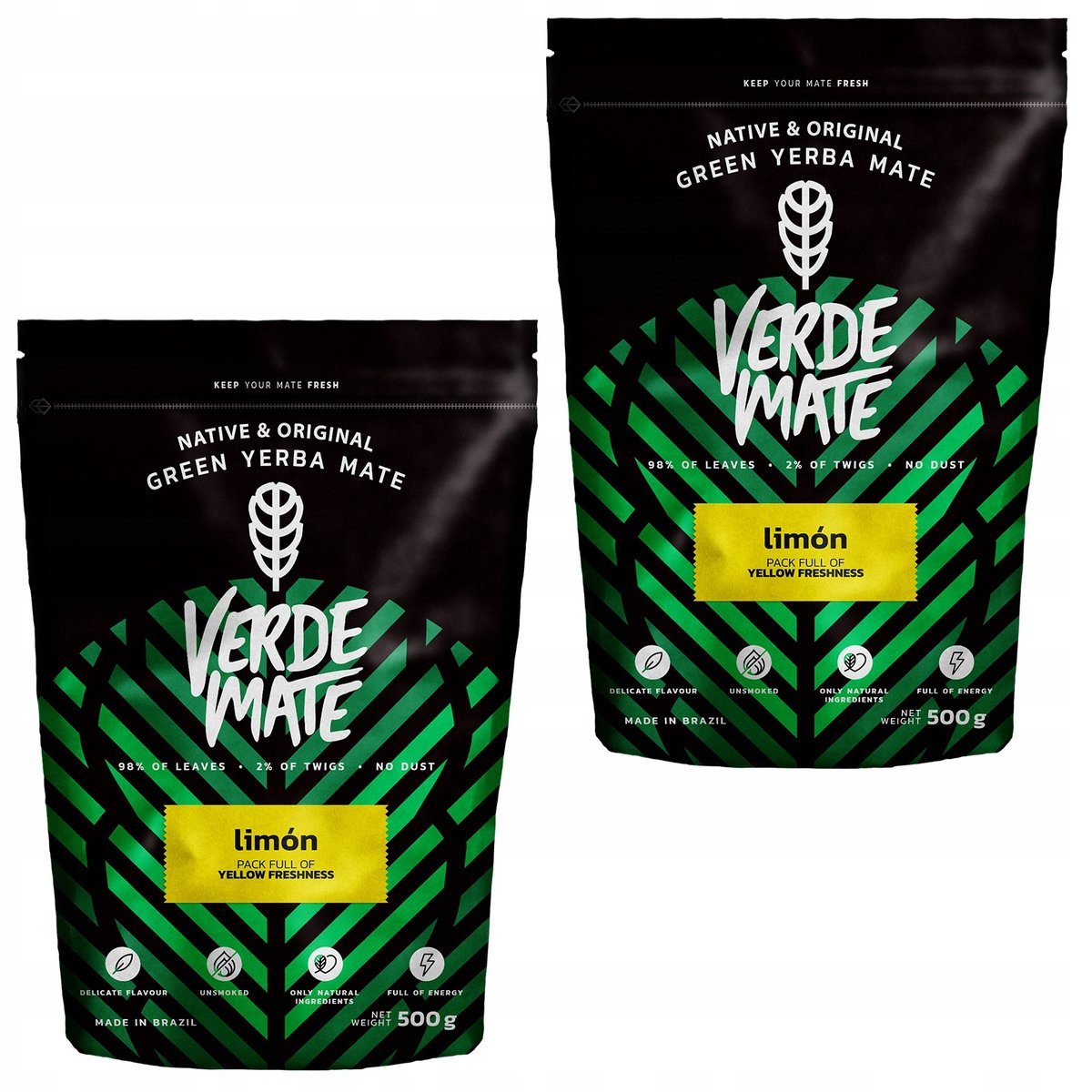 Yerba Verde Mate Limon Cytrynowa 2x500g 1000g 1kg