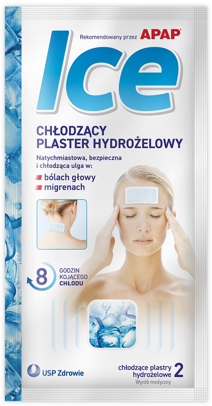 USP Zdrowie Sp. z o.o. USP Zdrowie Sp z o.o APAP ICE Chłodzące plastry żelowe 2 szt 9055022
