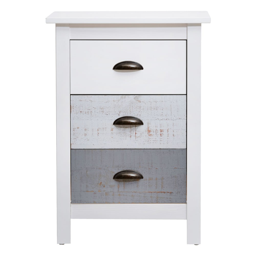 Biało-szara szafka nocna Marckeric Romantica