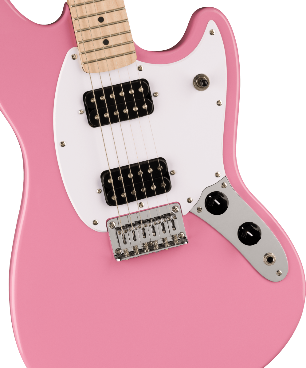 Squier Sonic Mustang HH Maple Fingerboard White Pickguard Flash Pink