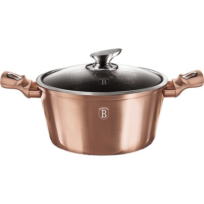 Berlinger Haus Garnek z pokrywką 28 cm z linii Metallic Line Rose Gold
