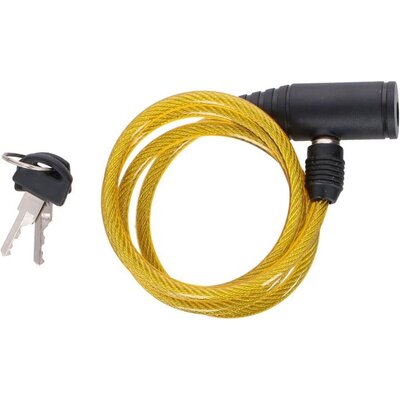 ZAPIĘCIE ROWEROWE DUNLOP SPIRALNE NA KLUCZ 0,6x90CM ŻÓŁTY