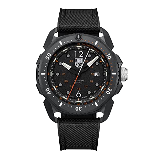 Luminox Męski analogowy zegarek kwarcowy z gumową bransoletką XL.1052, czarny, Pasek