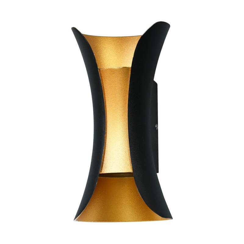 Ścienna Lampa Ogrodowa Dante Led 10W Outdoor Czarna Złota