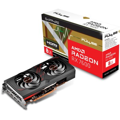 SAPPHIRE PULSE AMD Radeon RX 7600 GAM OC 8G 11324-01-20G