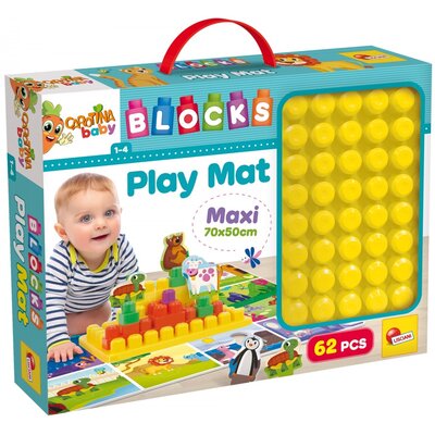 Lisciani Cartiona Baby Mata edukacyjna z klockami