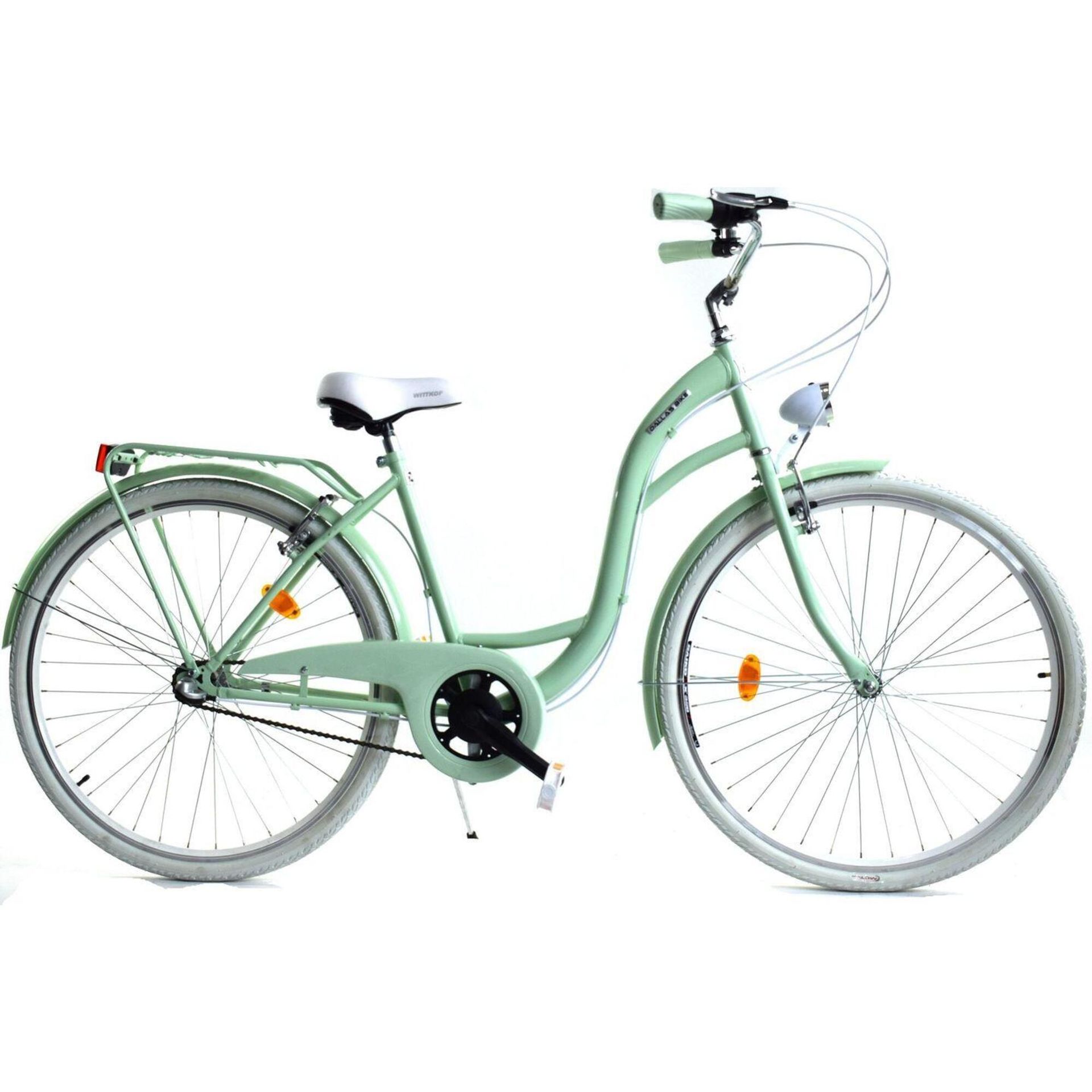 Dallas Bike City 3spd 26 cali Damski Jasnozielono-biały