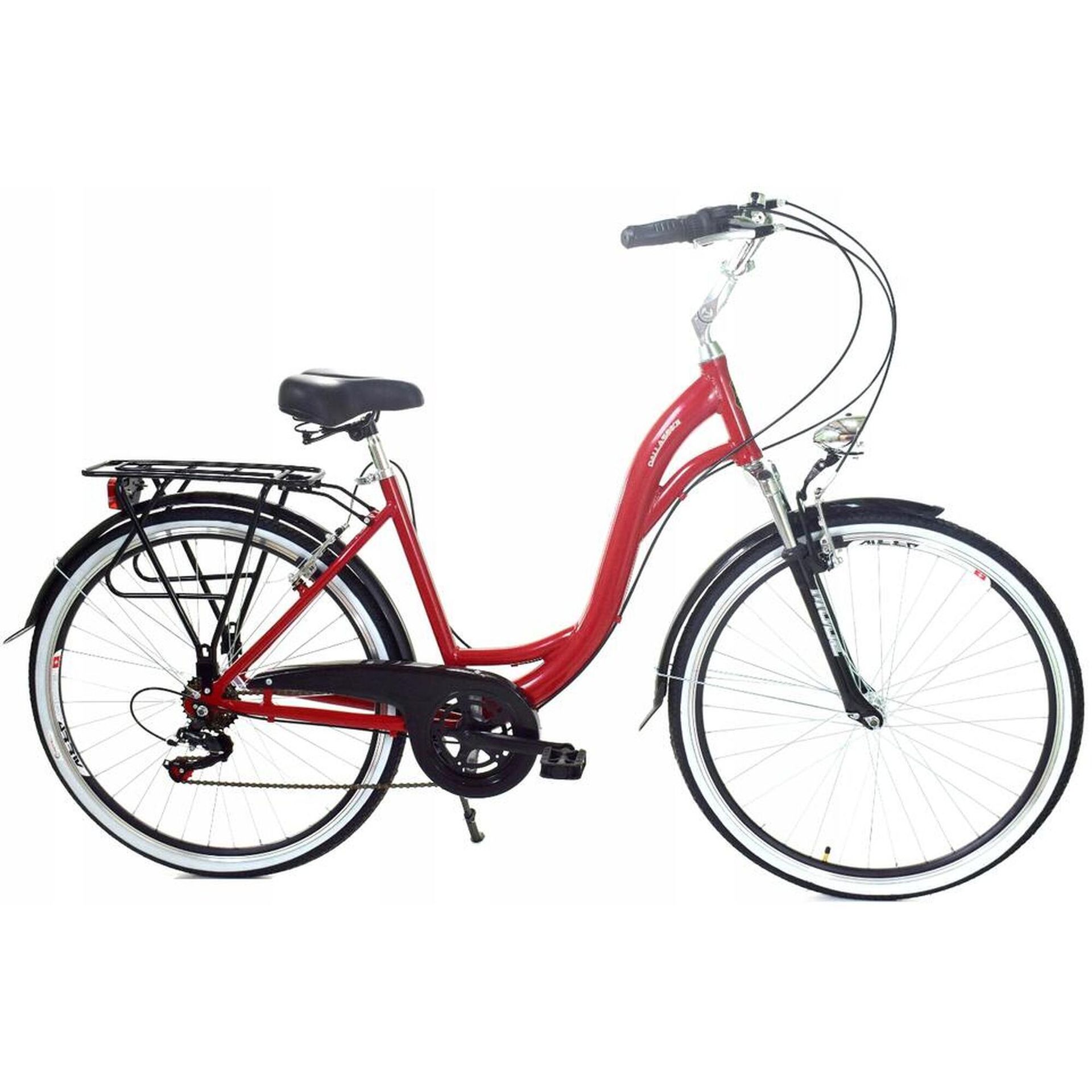 Dallas Bike City Alu 7Spd 28 cali Czerwony