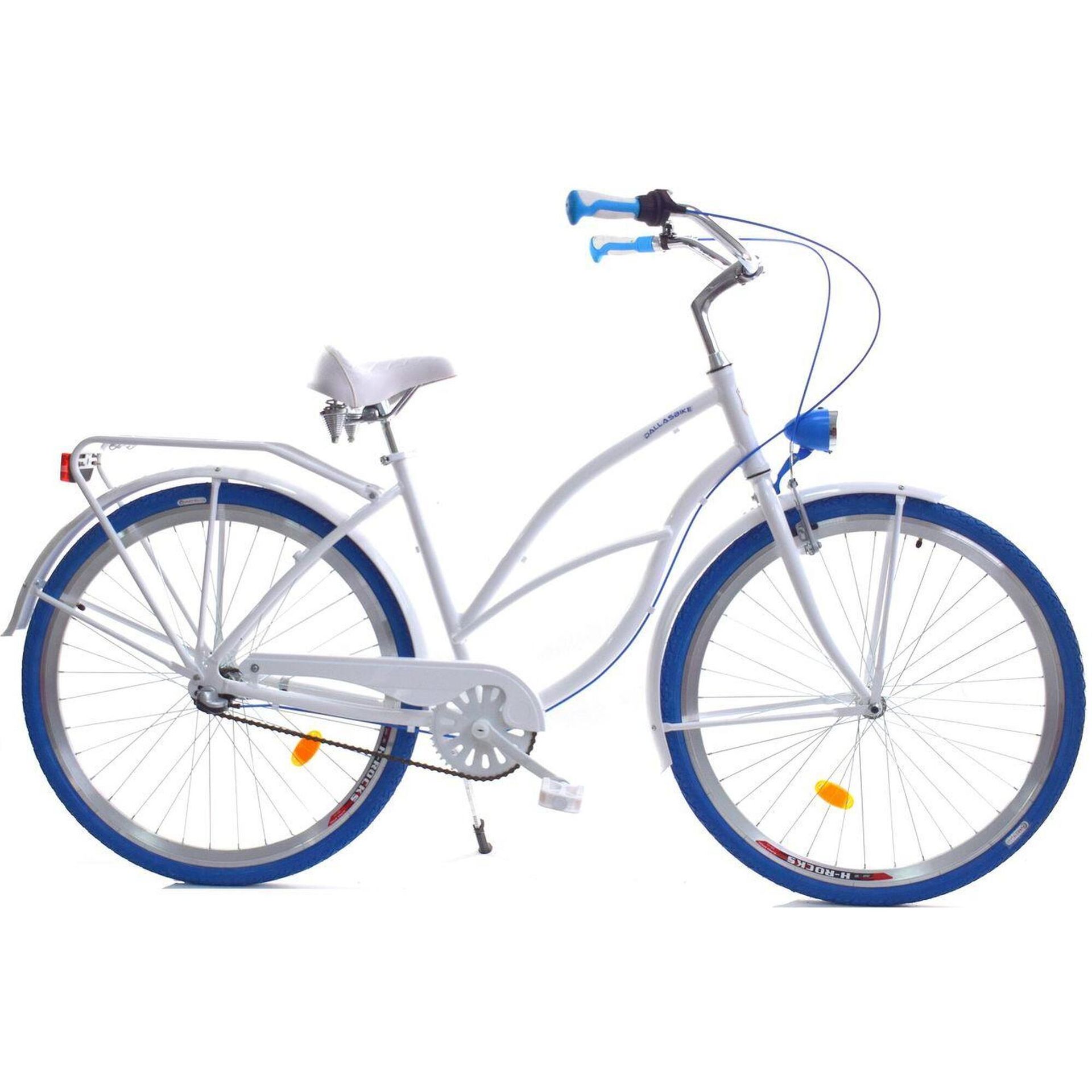 Dallas Bike Cruiser 3spd Alu 28 cali Damski Biało-niebieski