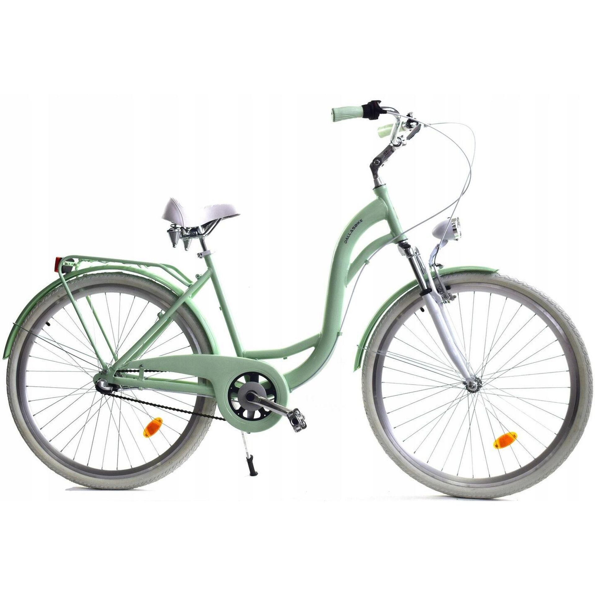 Dallas Bike City Alu 3spd 28 cali Jasnozielono-biały