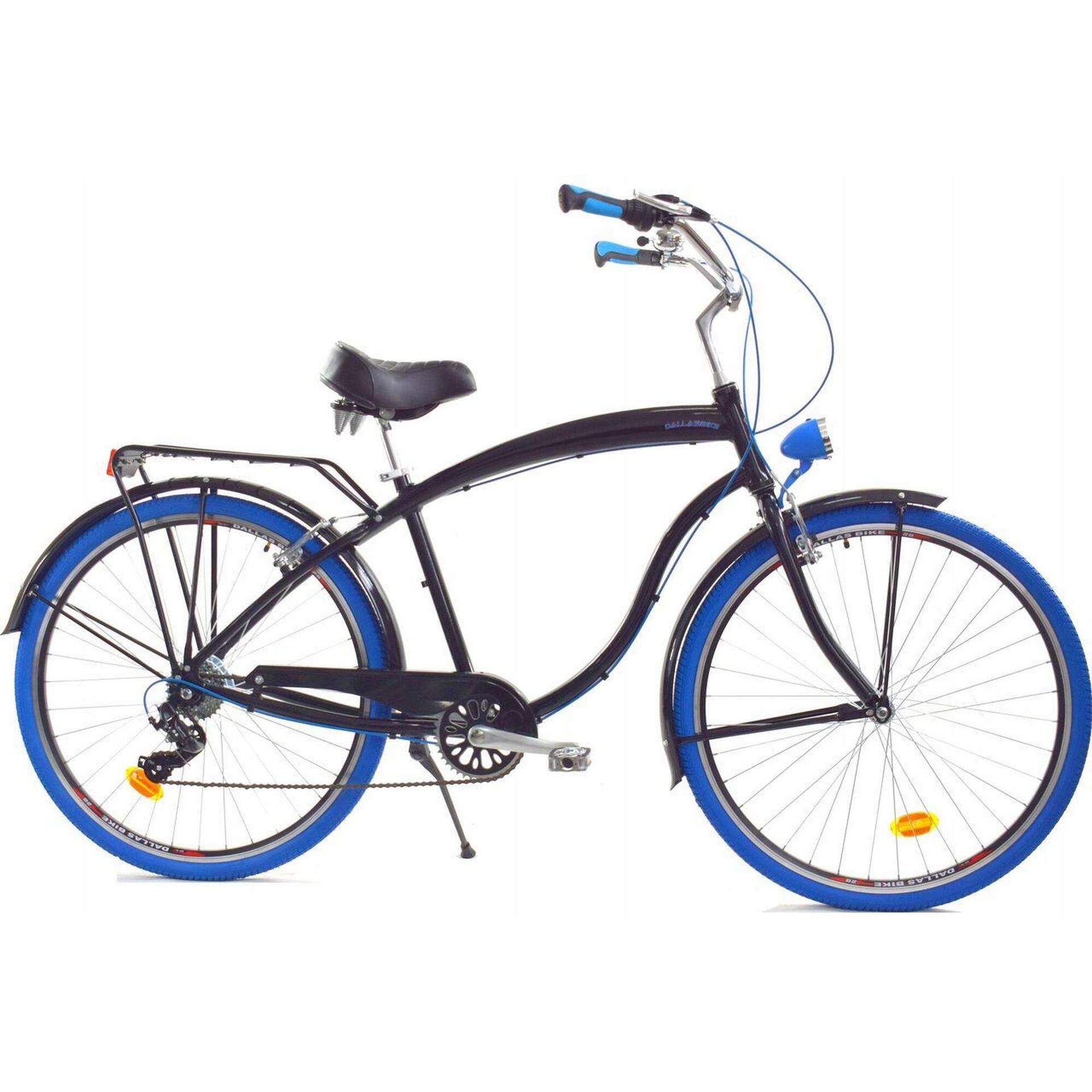 Dallas Bike Cruiser 7spd Alu 28 cali Męski Czarno-niebieski