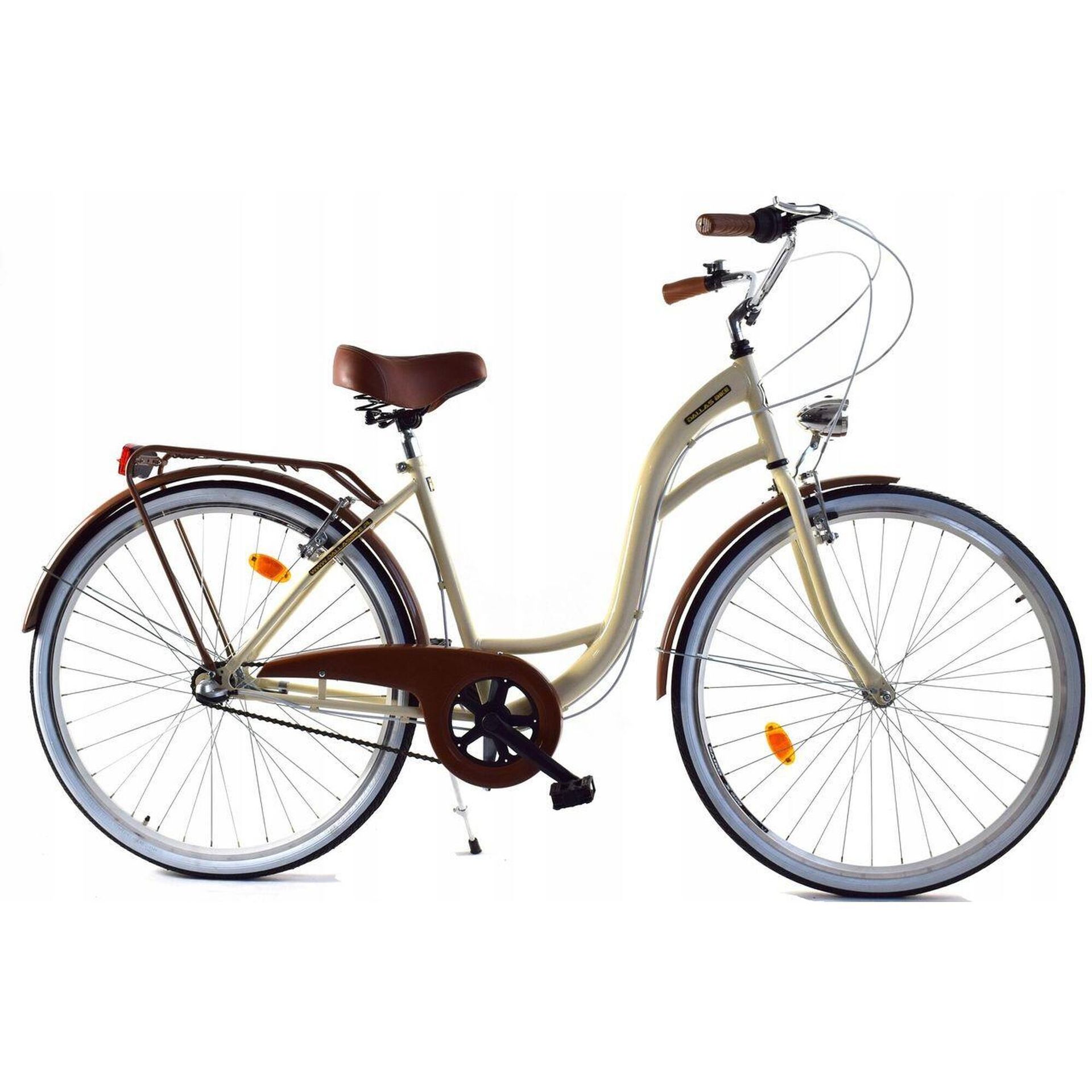 Dallas Bike City 3spd 26 cali Damski Kremowo-brązowy