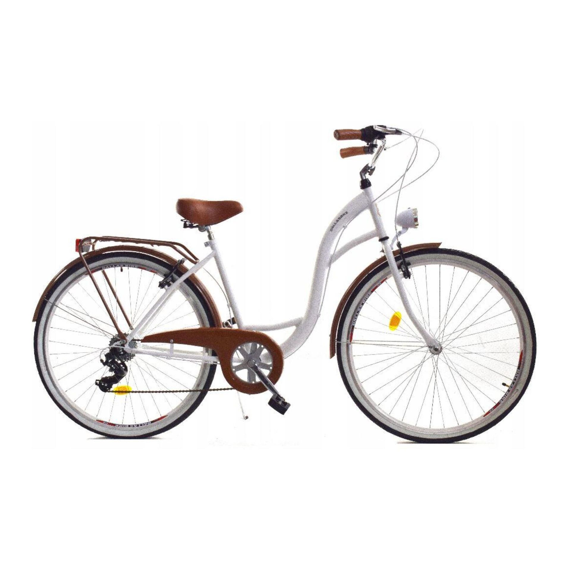 Dallas Bike City 7spd 26 cali Biało-brązowy