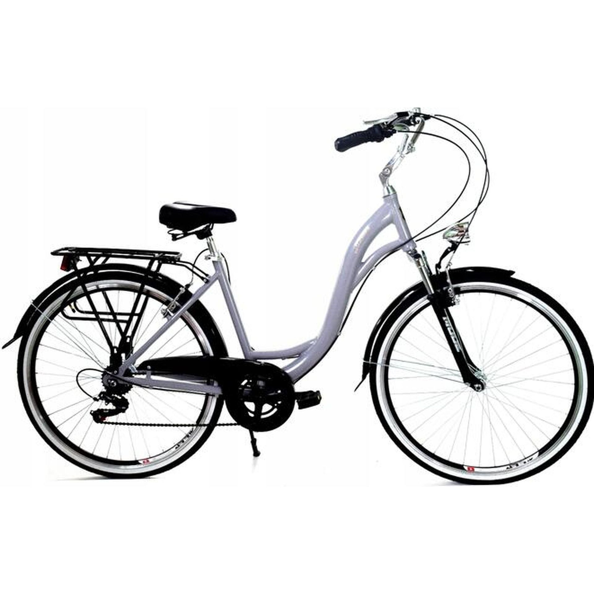 Dallas Bike City Alu 7Spd 28 cali Jasnoszary