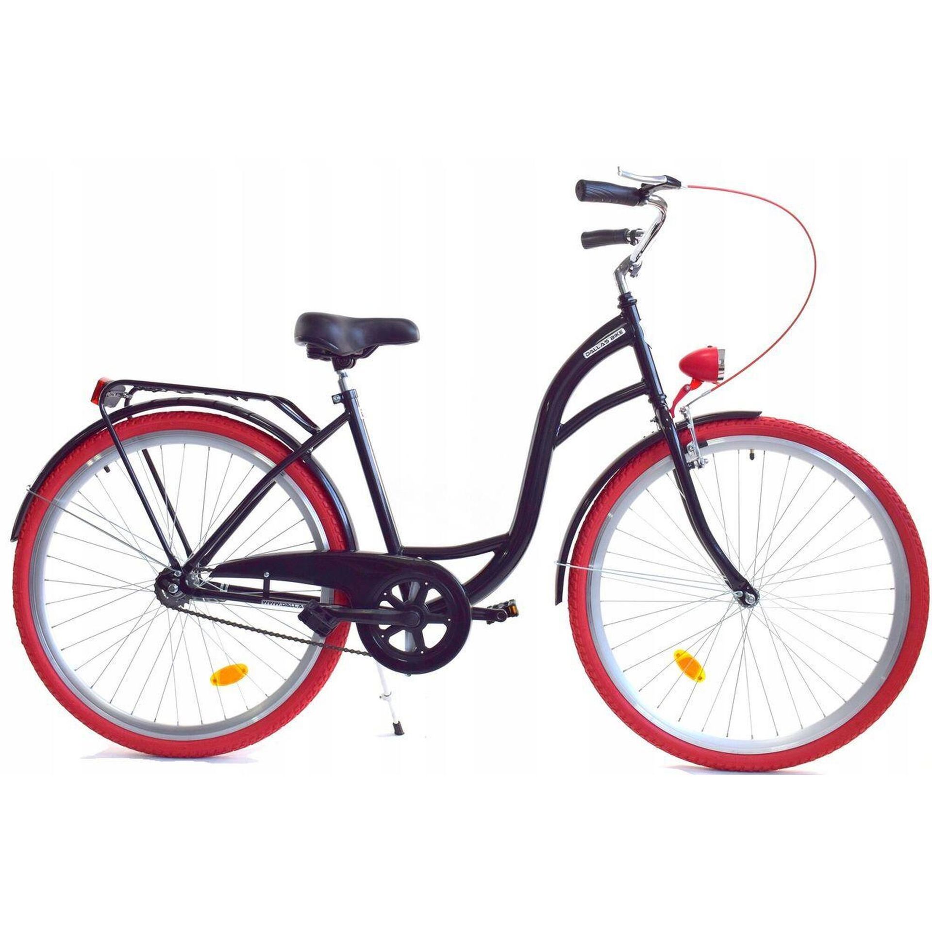 Dallas Bike City 28 cali Czarno-czerwony