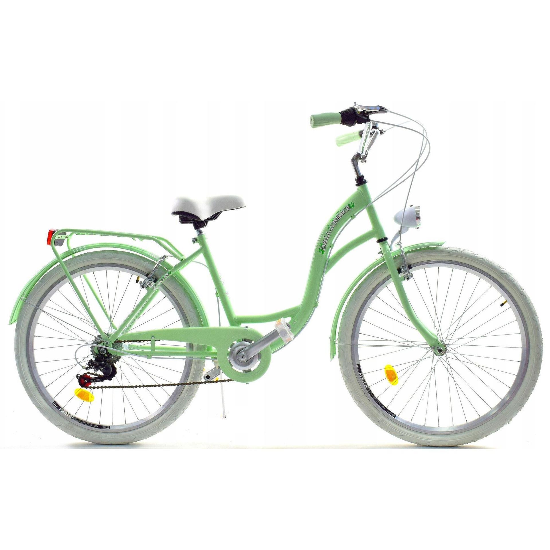 Dallas Bike City 7spd 26 cali Jasnozielono-biały