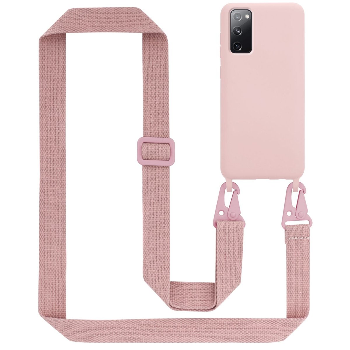 Łańcuszek Etui Do Samsung Galaxy S20 FE Pokrowiec w LIQUID RÓŻOWY Silicone TPU Obudowa Ochronny Cadorabo