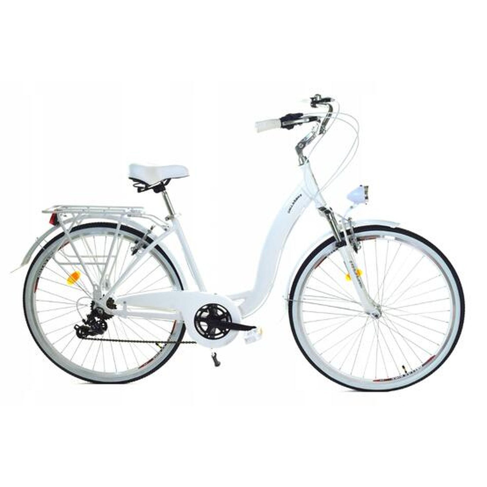 Dallas Bike City Alu 7Spd 28 cali Biało-szary