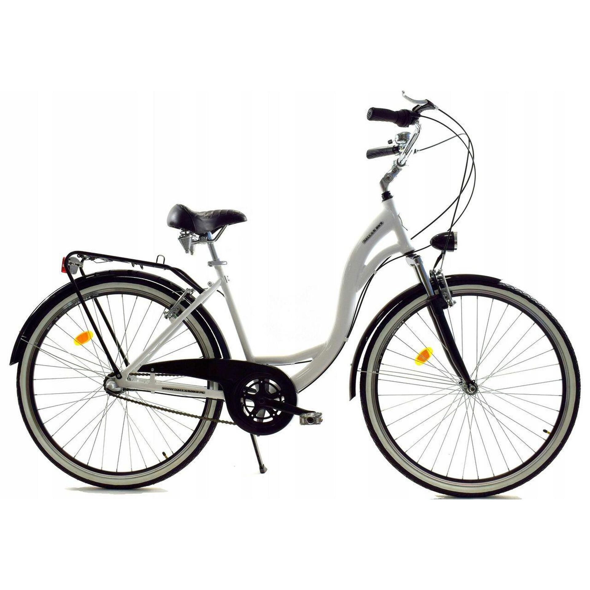 Dallas Bike City Alu 3spd 28 cali Biało-czarny