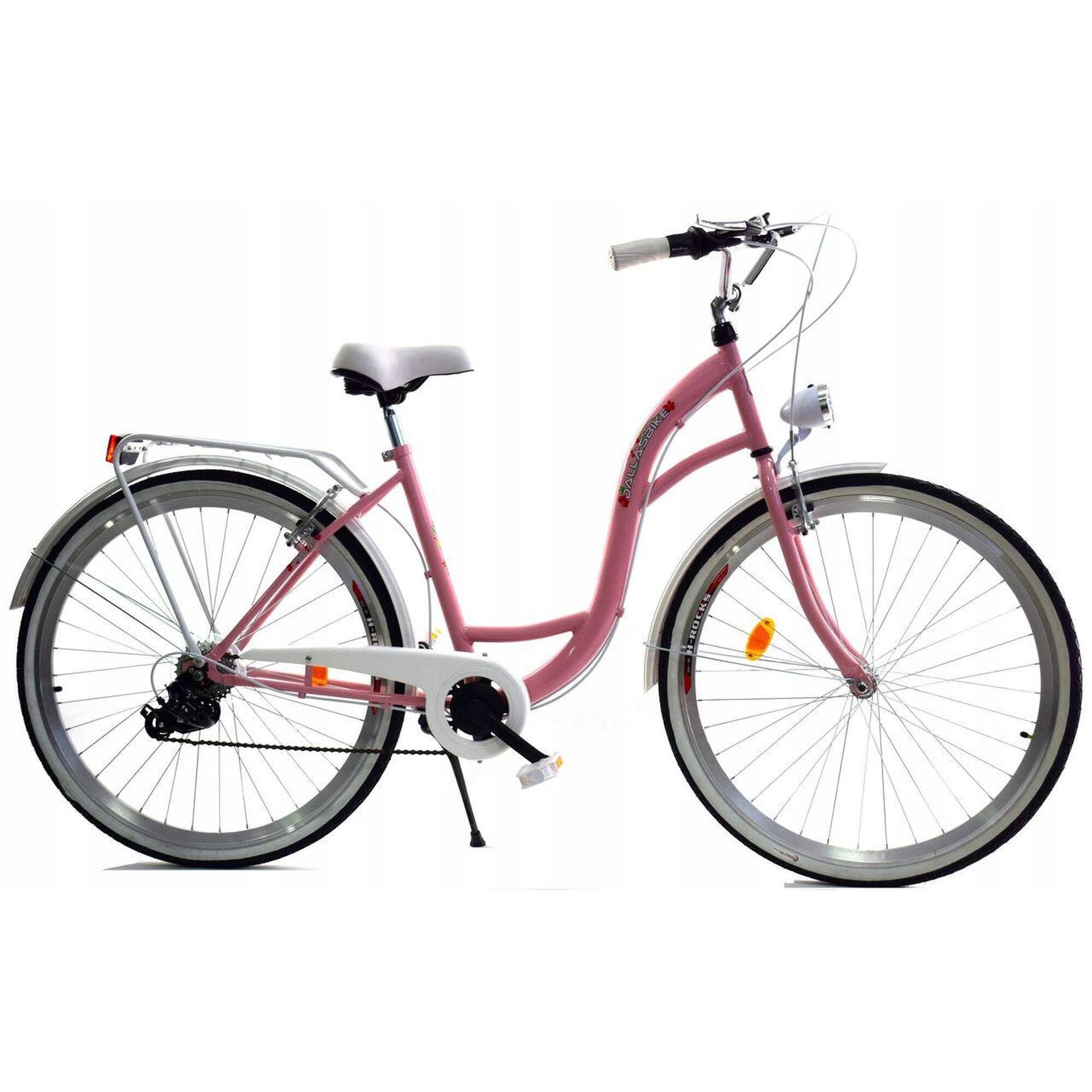 Dallas Bike City 7spd 26 cali Różowo-biały