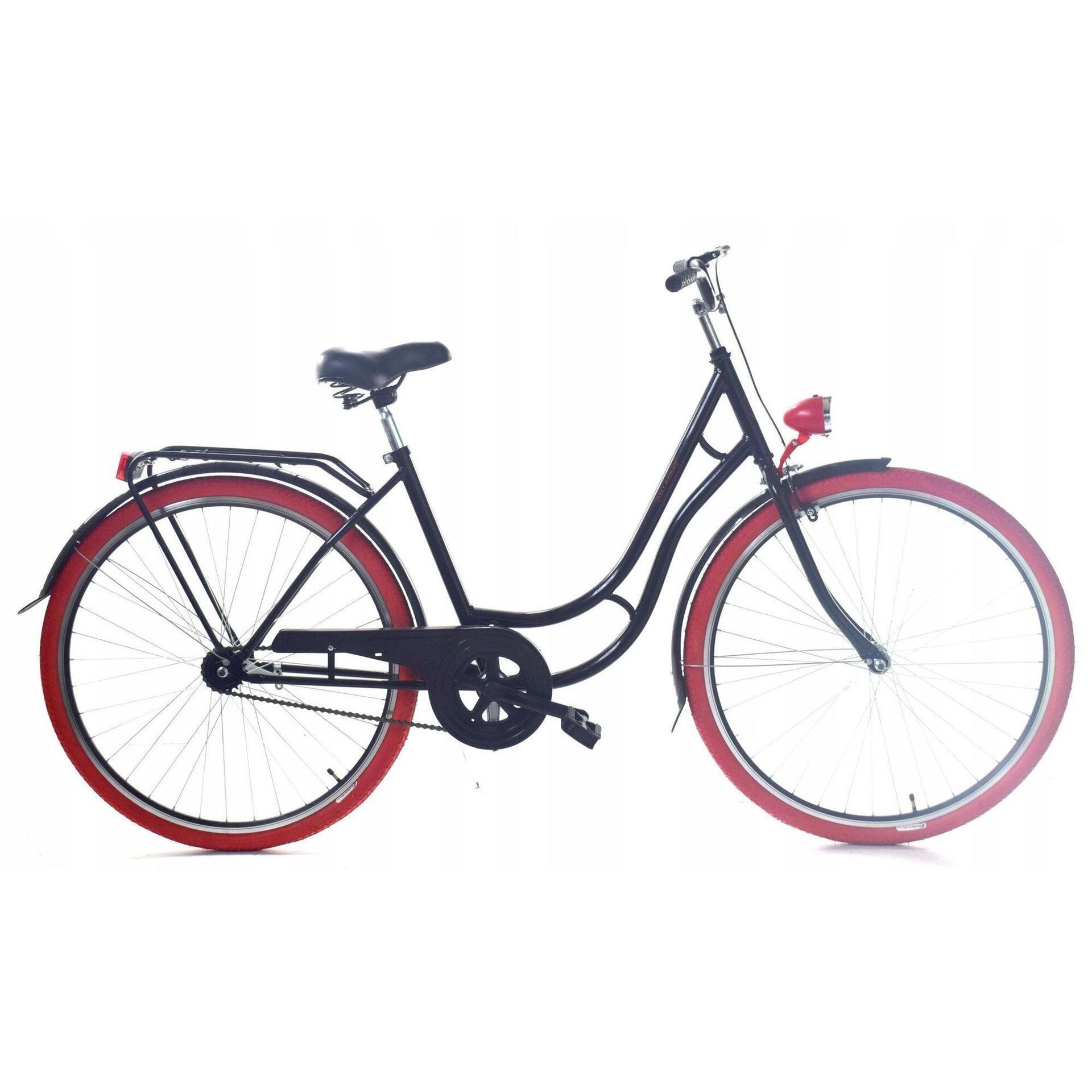 Dallas Bike Retro 28 cali Czarno-czerwony