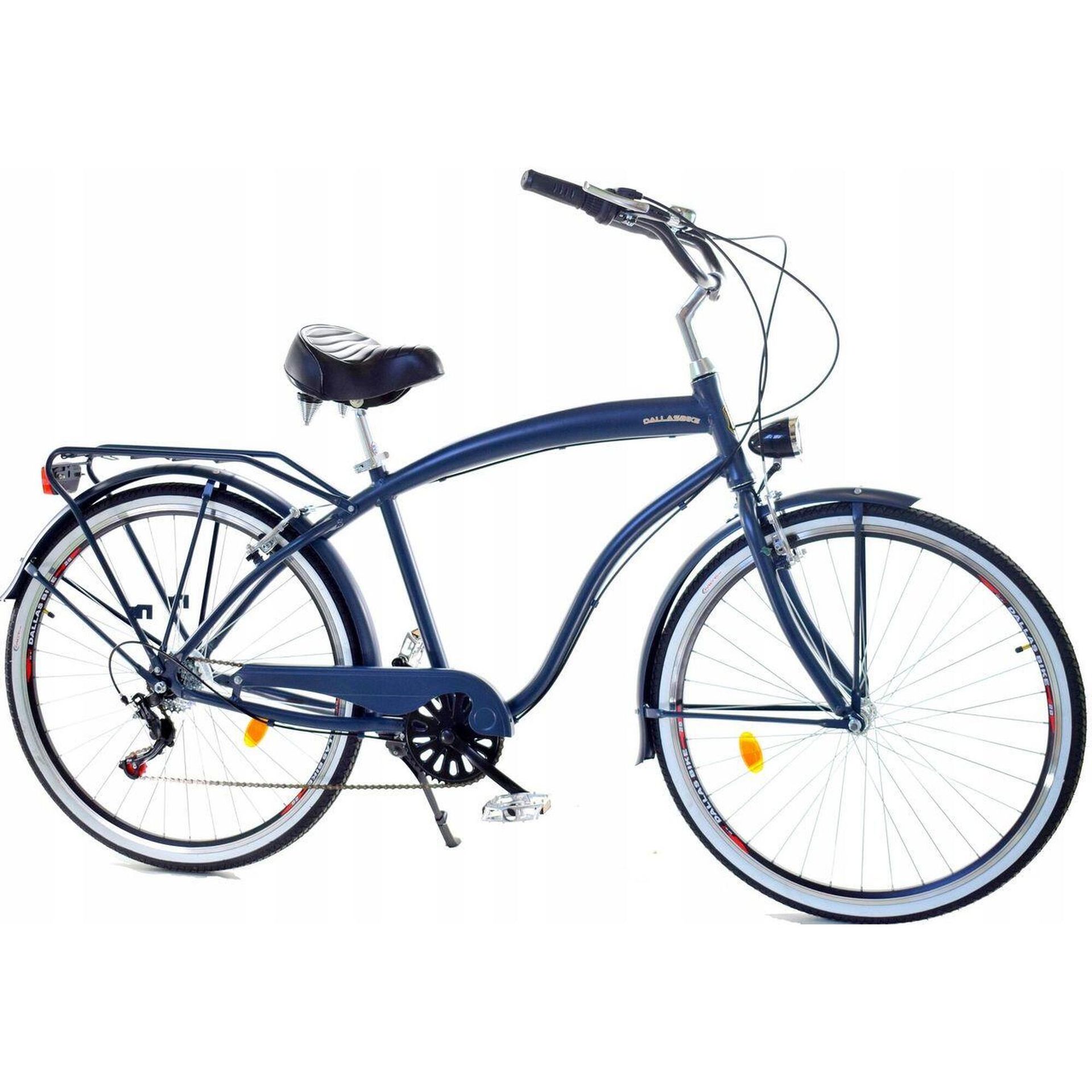 Dallas Bike Cruiser 7Spd Alu 28 cali Męski Niebieski