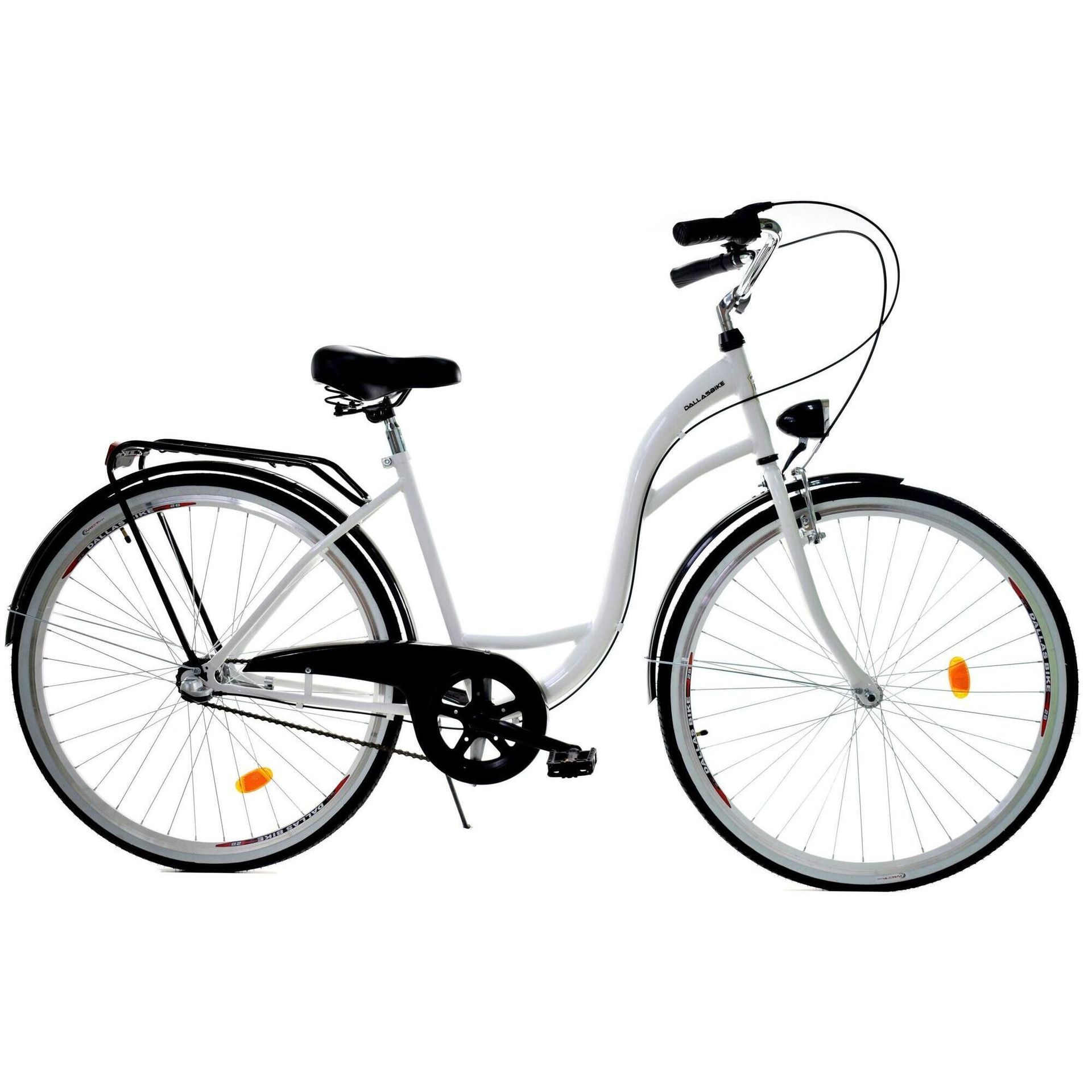 Dallas Bike City 3spd 26 cali Damski Biało-czarny