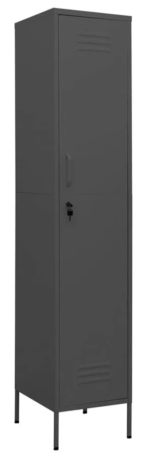 Elior Stalowa szafa gospodarcza na klucz antracyt D1-S98