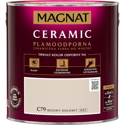 Farba ceramiczna MAGNAT Ceramic beżowy dolomit C79 2,5 l