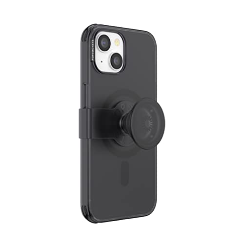 PopSockets: PopCase PlantCore dla MagSafe - Futerał bazowy roślinny dla iPhone 14 z wysuwanym uchwytem PopGrip Slide i uchwytem z wymiennym góry - czarny