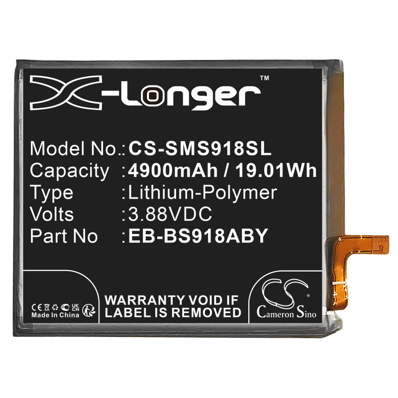 Zdjęcia - Bateria do telefonu CameronSino Samsung Galaxy S23 Ultra / EB-BS918ABY 4900mAh 19.01Wh Li-Polymer 3.88V (C 