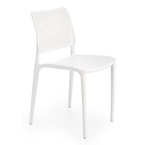 Białe minimalistyczne krzesło sztaplowane W0-E74