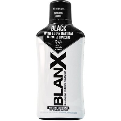 COSWELL Blanx Black wybielający płyn do higieny jamy ustnej z aktywnym węglem 500 ml