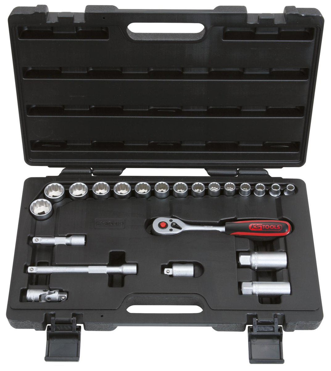 KS Tools 911.3995 3/8 cala Komplet kluczy nasadowych, 22-częściowy 4042146231128