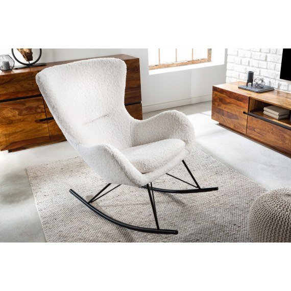 Fotel bujany scandinavia swing biały 43139