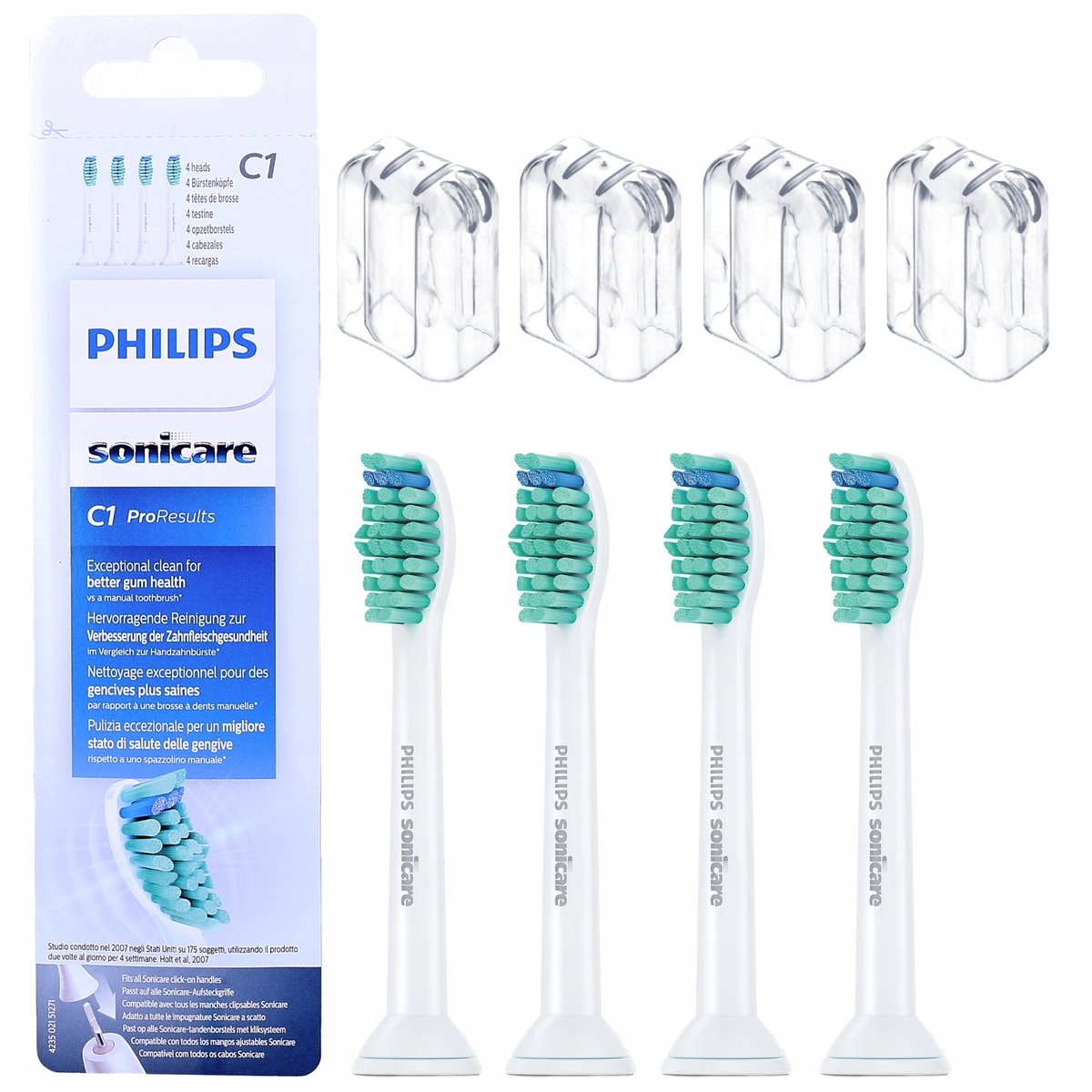 Philips Końcówki wymienne do szczoteczek Sonicare ProResults HX6014 (4szt) 442