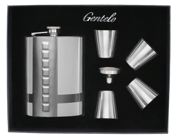 Piersiówka w Zestawie z Kieliszkami i Lejkiem